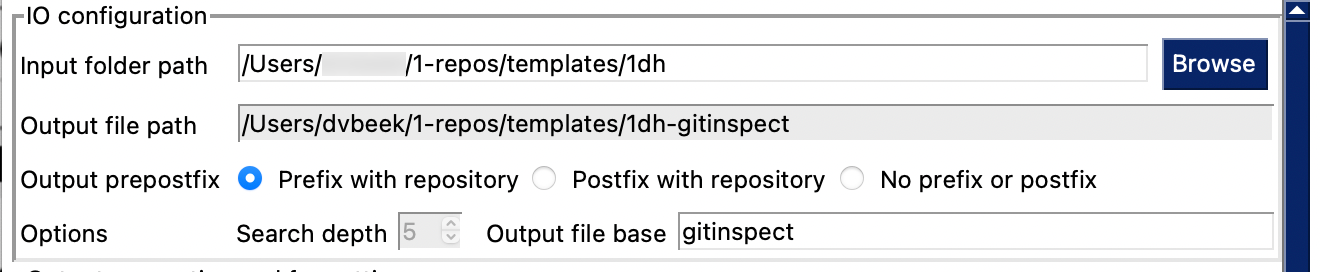 Repository selection in the GUI